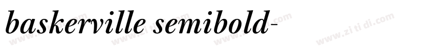baskerville semibold字体转换